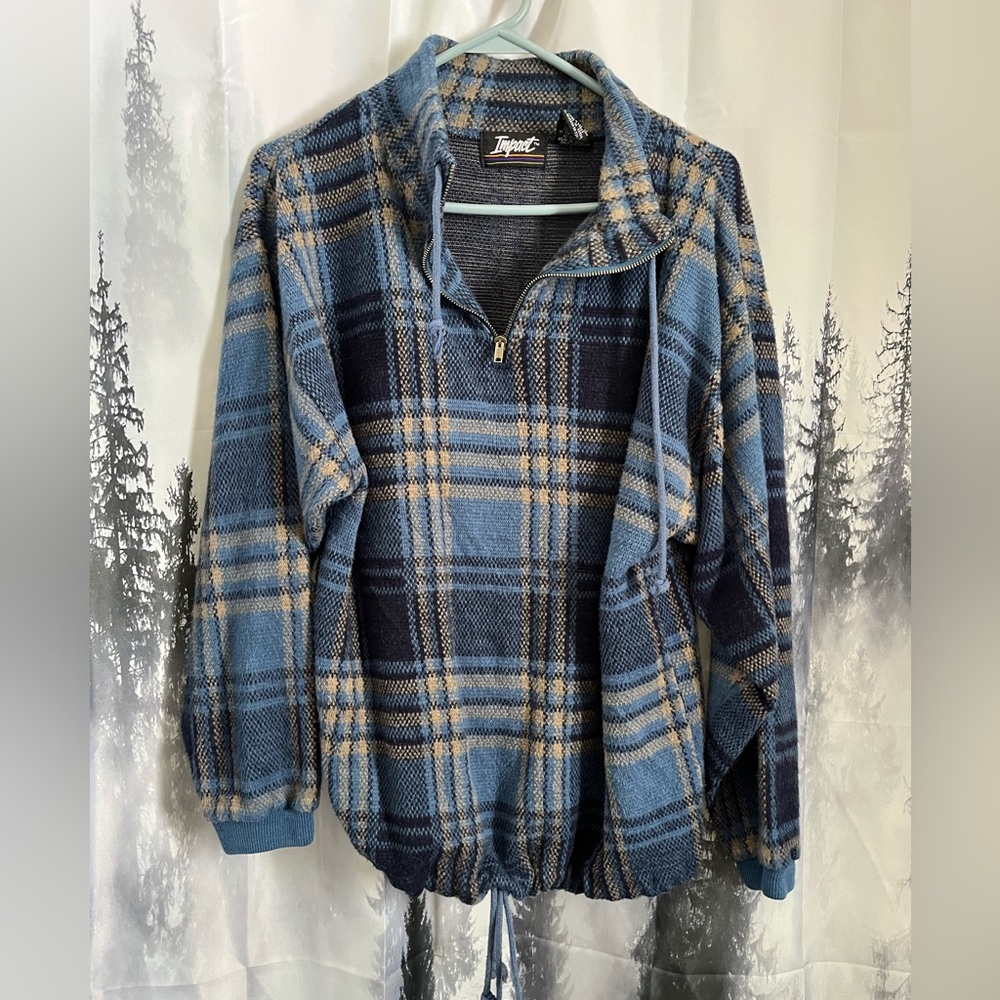 Plaid Quarter Zip